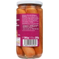 Salsitxes Bockwurst EROSKI, 5 u, flascó 250 g