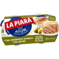 Paté de tonyina en oli d`oliva natural LA PIARA, pack 2x75 g