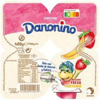 Danonino Maxi sabor maduixa-plàtan DANONE, pack 4x100 g